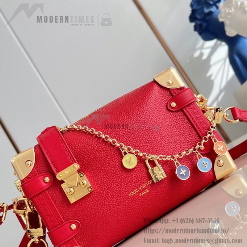 Louis Vuitton Side Trunk Medium Bag M27449 Light Green / M28333 Red