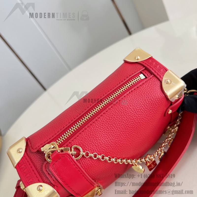 Louis Vuitton Side Trunk Medium Bag M27449 Light Green / M28333 Red