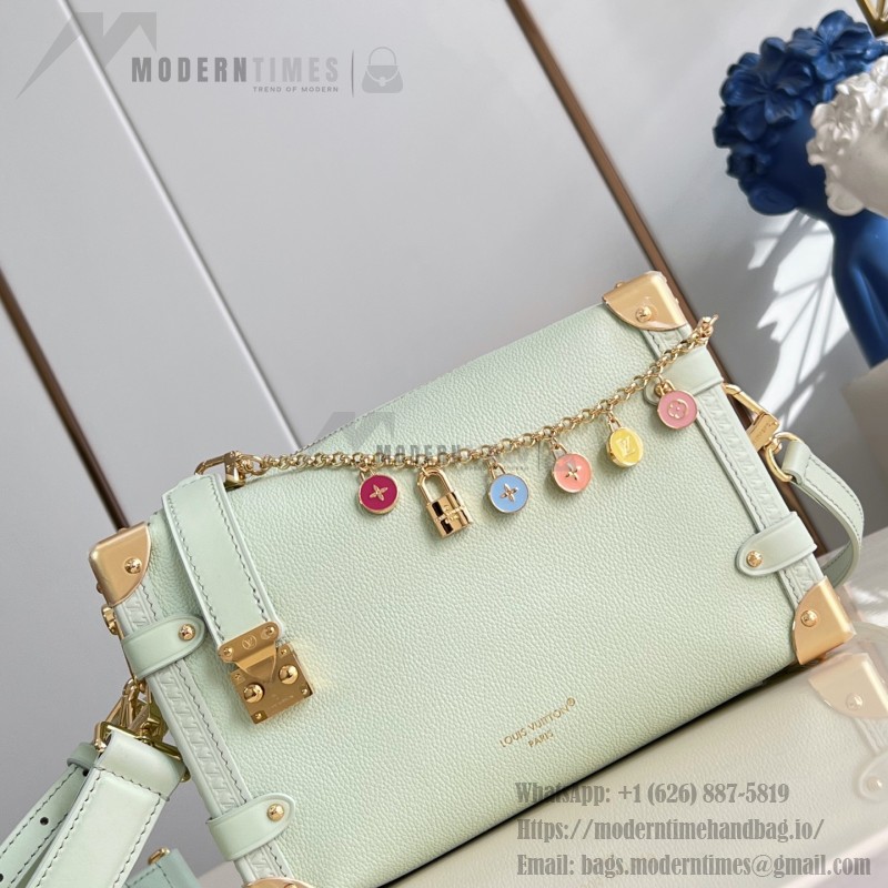 Louis Vuitton Side Trunk Medium Bag M27449 Light Green / M28333 Red