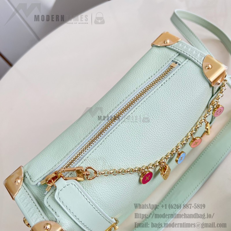 Louis Vuitton Side Trunk Medium Bag M27449 Light Green / M28333 Red