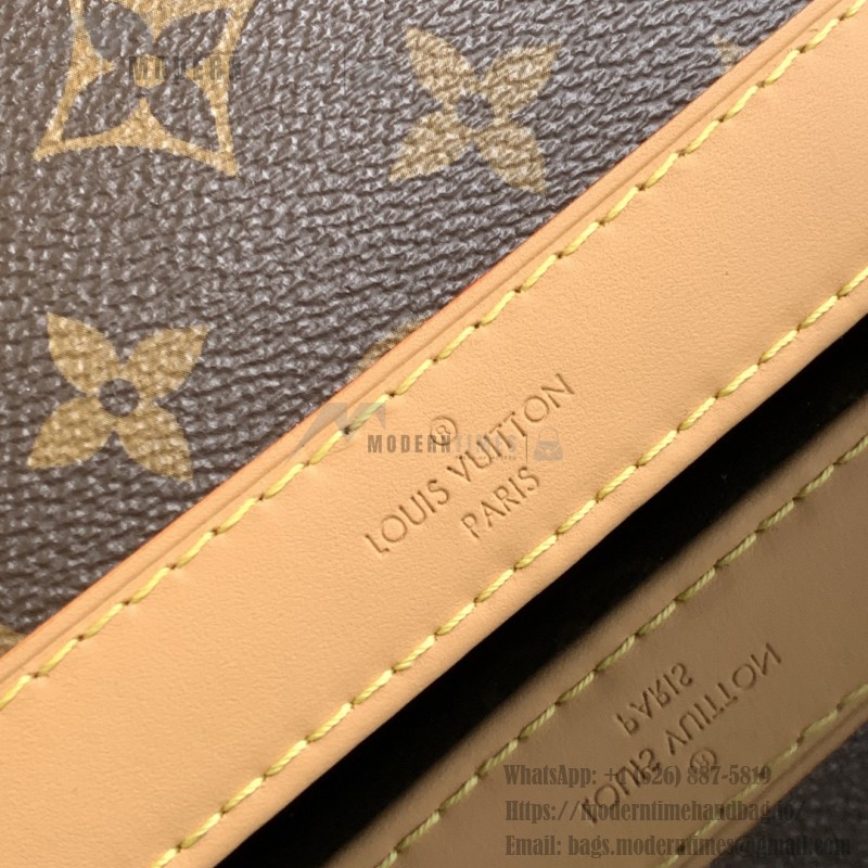 Louis Vuitton Nano Alma Handbag in Monogram Canvas with Leather Trim