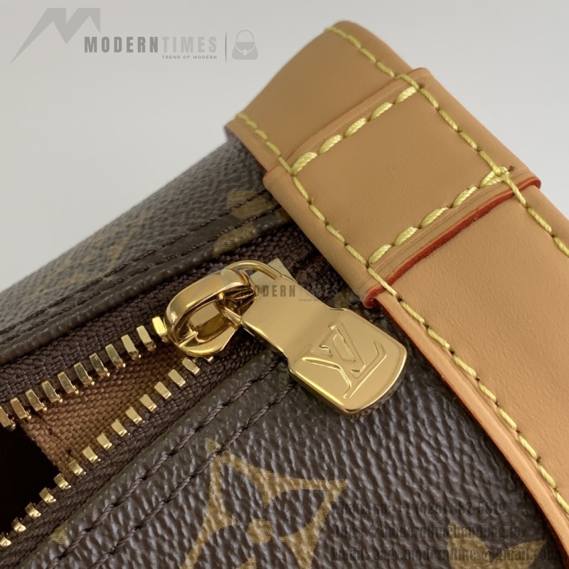 Louis Vuitton Nano Alma Handbag in Monogram Canvas with Leather Trim