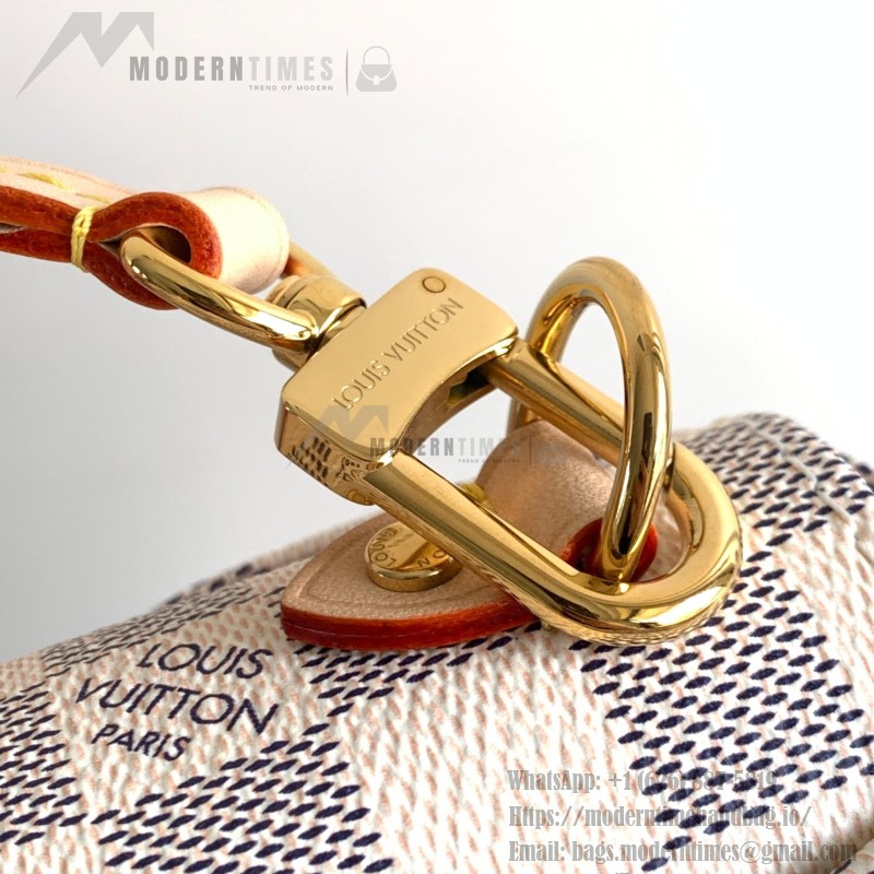 Louis Vuitton Croisette Damier Azur canvas handbag with leather tassel