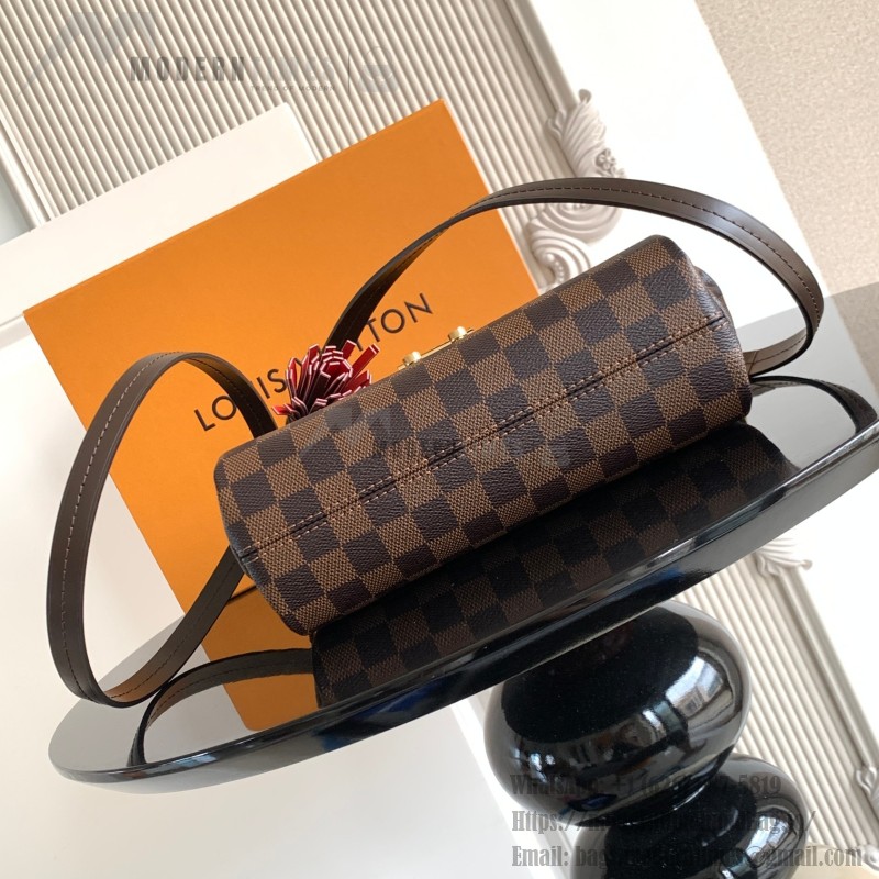 Louis Vuitton Croisette Damier Azur canvas handbag with leather tassel