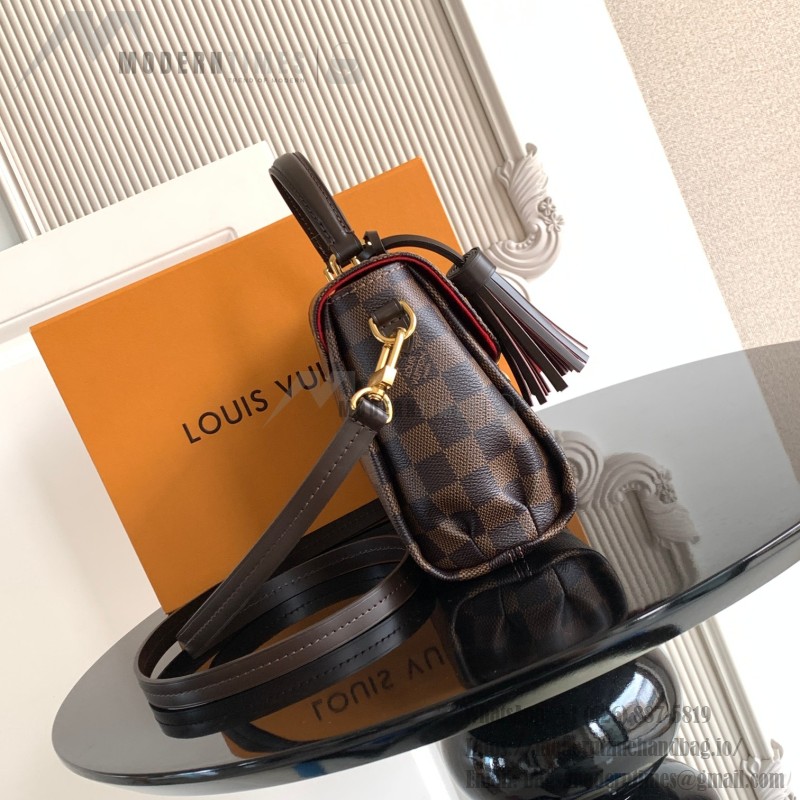 Louis Vuitton Croisette Damier Azur canvas handbag with leather tassel