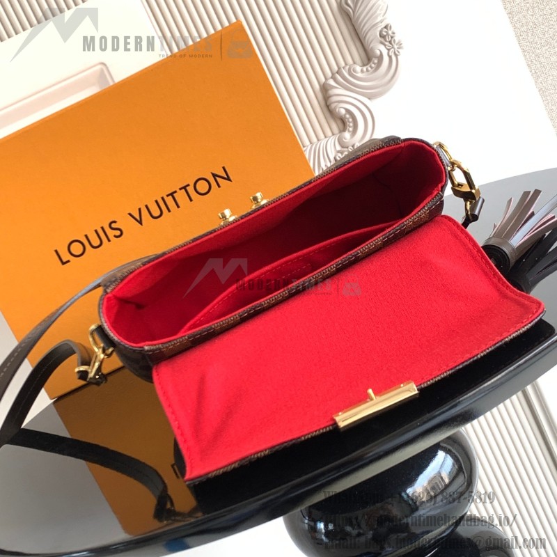 Louis Vuitton Croisette Damier Azur canvas handbag with leather tassel