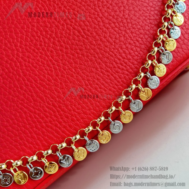 Louis Vuitton Capucines BB LV Confetti red Taurillon leather handbag M28197