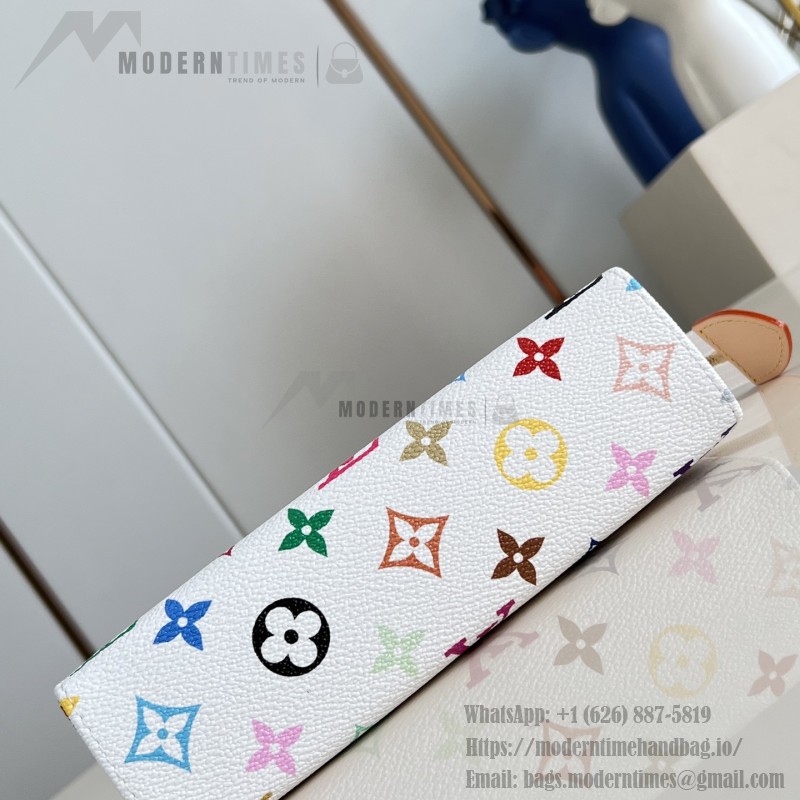Louis Vuitton Pochette Toilette MM Monogram Multicolore White Cosmetic Pouch