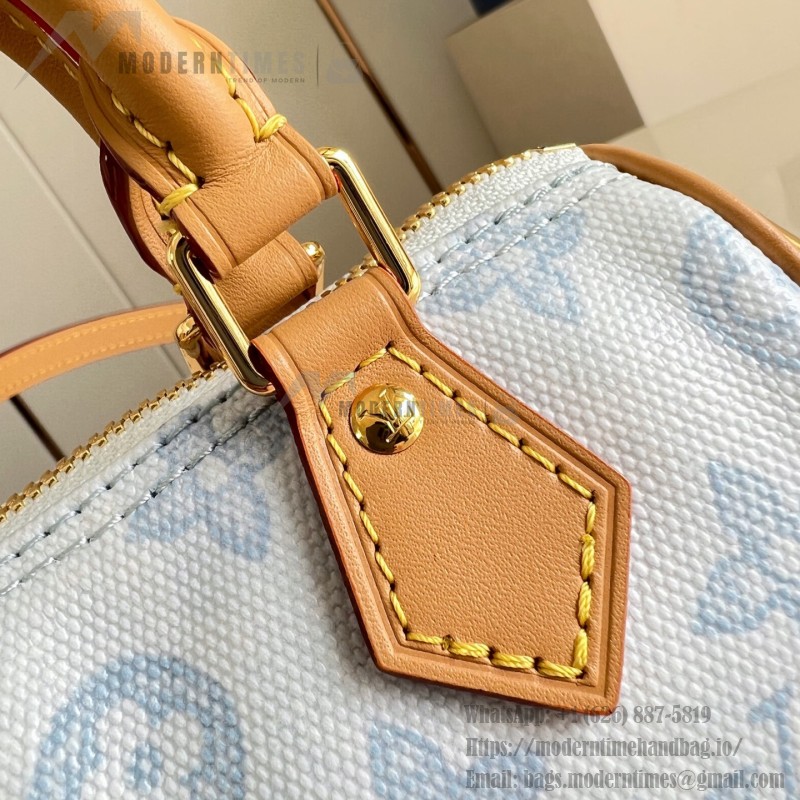 Louis Vuitton Nano Speedy Monogram Origine Blue Handbag