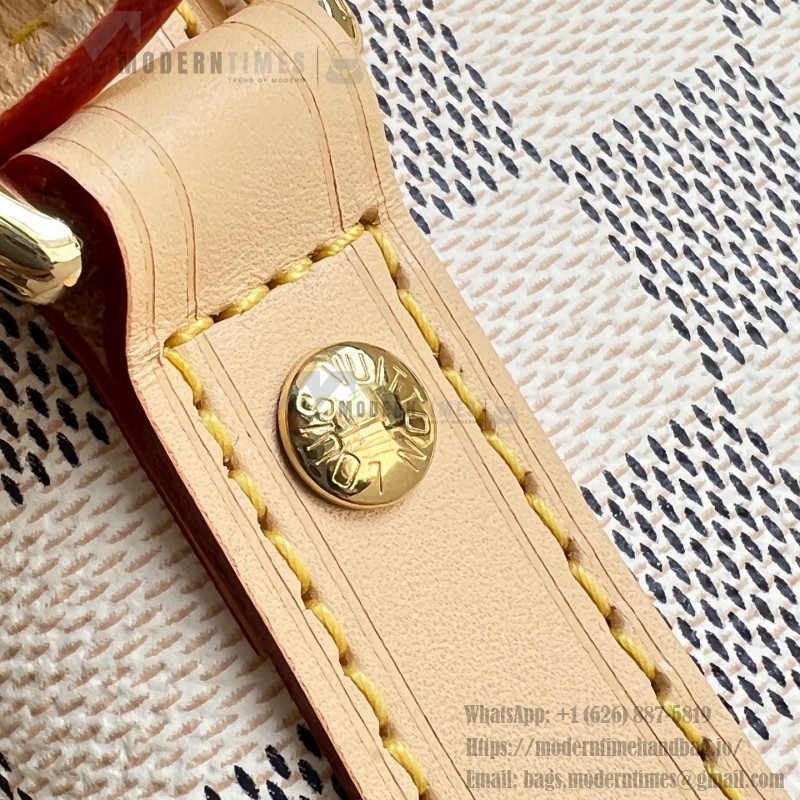 Louis Vuitton Noé BB Damier Azur Bucket Bag N40594 Front View