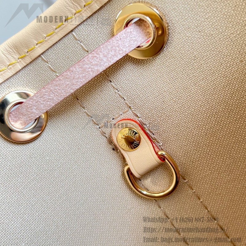 Louis Vuitton Noé BB Damier Azur Bucket Bag N40594 Front View