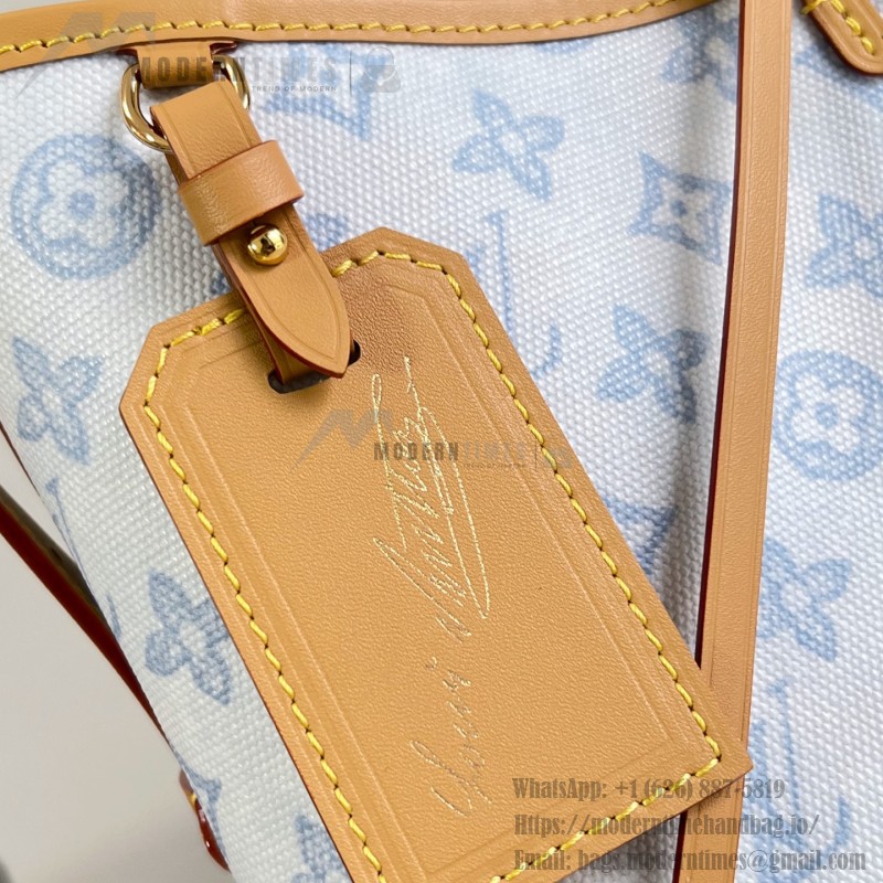 Louis Vuitton CarryAll PM Monogram Origine Bleu Courrier Shoulder Bag M27532 Front View