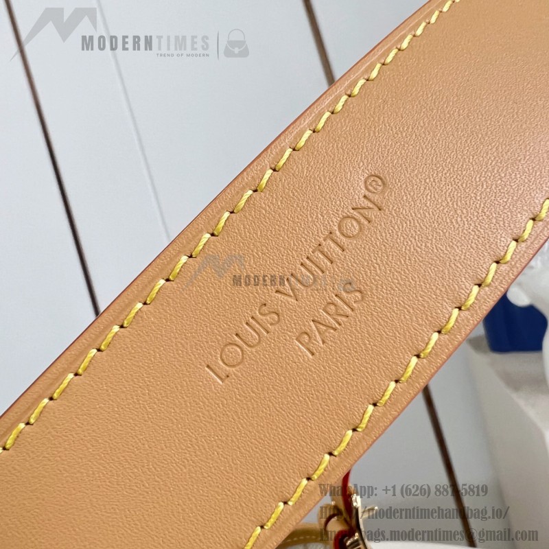 Louis Vuitton CarryAll PM Monogram Origine Bleu Courrier Shoulder Bag M27532 Front View