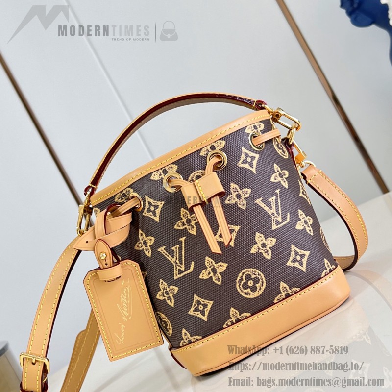 Louis Vuitton Nano Noé Monogram Origine Bucket Bag M27699 Front View