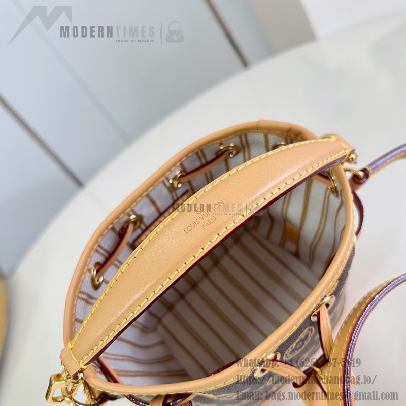 Louis Vuitton Nano Noé Monogram Origine Bucket Bag M27699 Front View