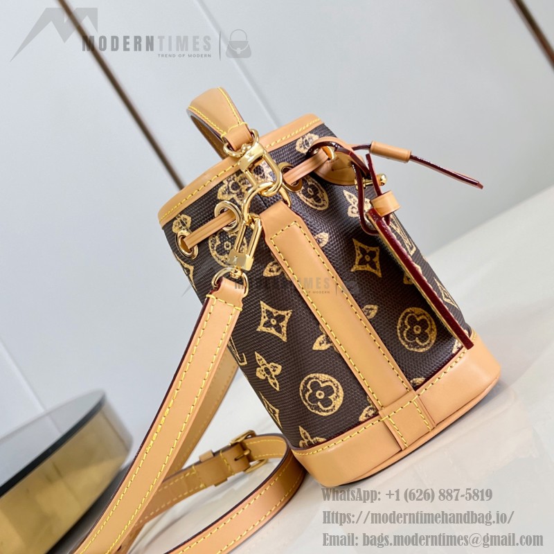 Louis Vuitton Nano Noé Monogram Origine Bucket Bag M27699 Front View
