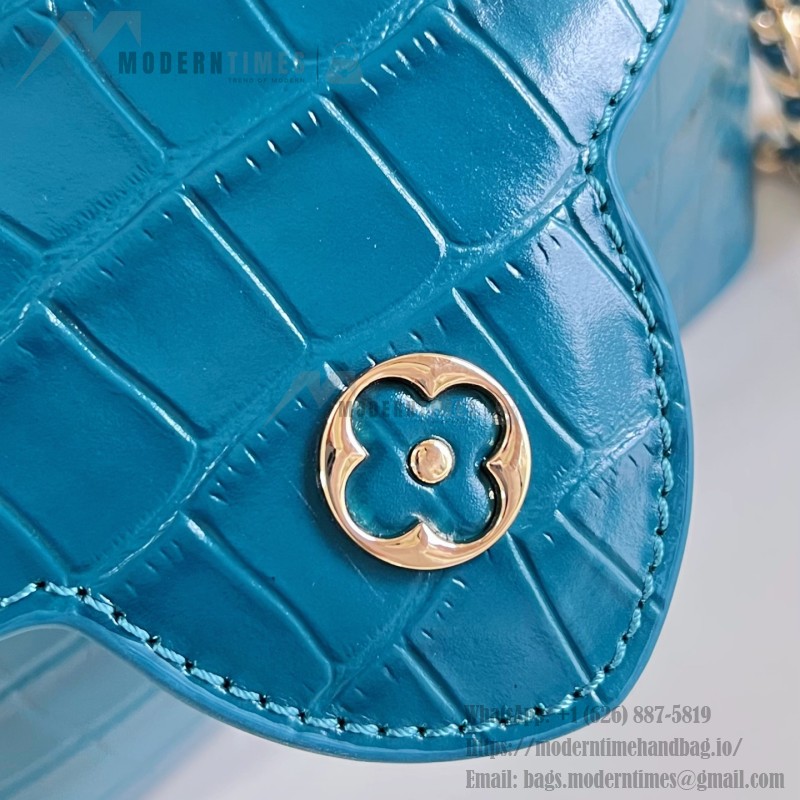 Louis Vuitton Capucines Mini  Crocodile Embossed Gold Diamond Handbag M13737 Front View