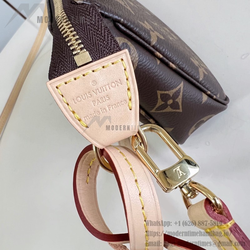 Louis Vuitton Monogram Denim Pochette Accessoires Bag M40712 Front View