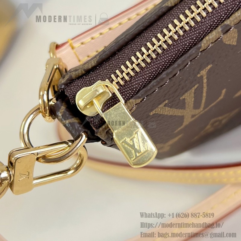 Louis Vuitton Monogram Denim Pochette Accessoires Bag M40712 Front View