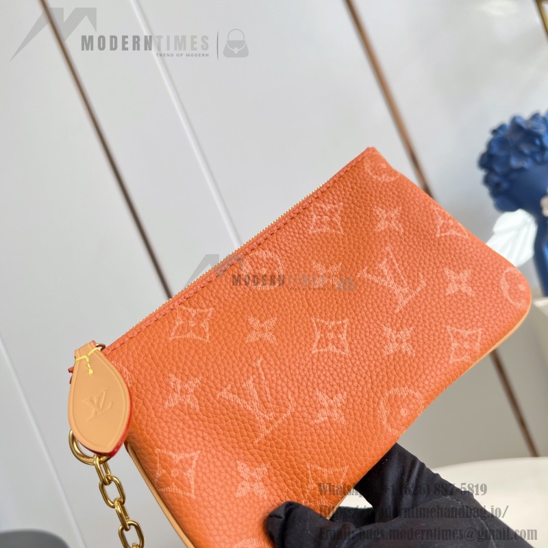Louis Vuitton Speedy P9 Bandoulière 30 M13904 Embroidered Monogram Orange Leather Bag