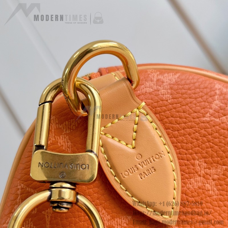 Louis Vuitton Speedy P9 Bandoulière 30 M13904 Embroidered Monogram Orange Leather Bag