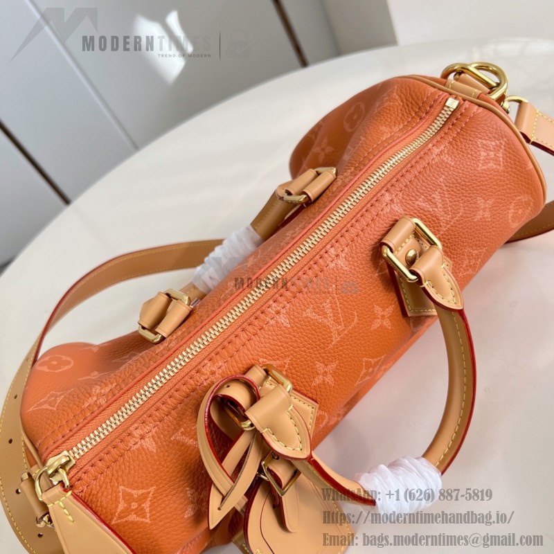 Louis Vuitton Speedy P9 Bandoulière 30 M13904 Embroidered Monogram Orange Leather Bag