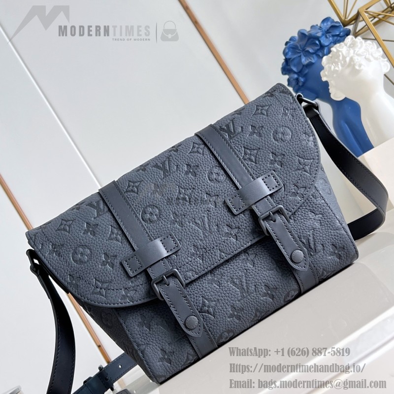 Louis Vuitton M28324 Christopher Messenger Bag in Monogram Taurillon Grained Leather
