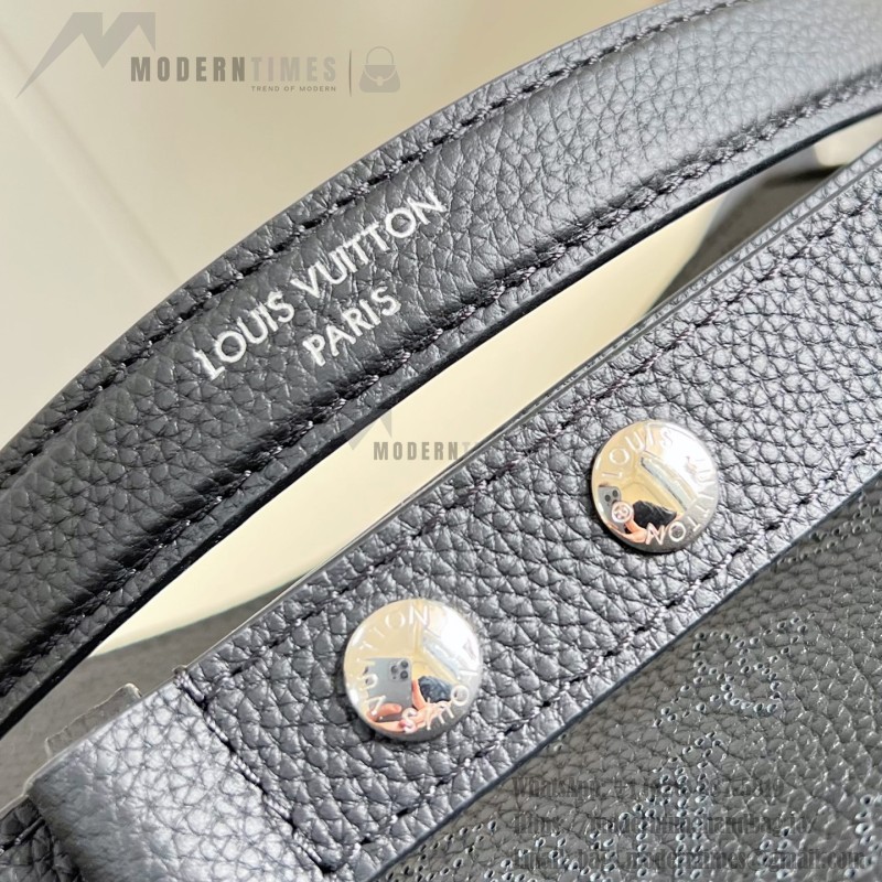 Louis Vuitton All Around Small Handbag Black Monogram Perforated Leather M28306 Crossbody Bag