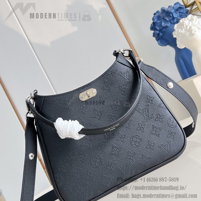Louis Vuitton All Around Small Handbag Black Monogram Perforated Leather M28306 Crossbody Bag