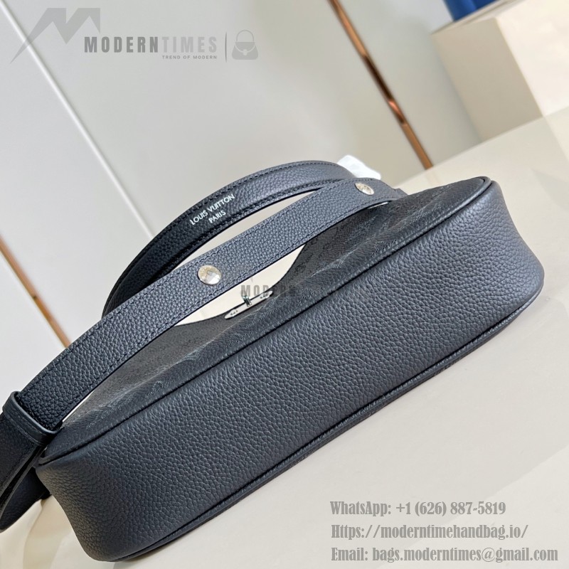Louis Vuitton All Around Small Handbag Black Monogram Perforated Leather M28306 Crossbody Bag
