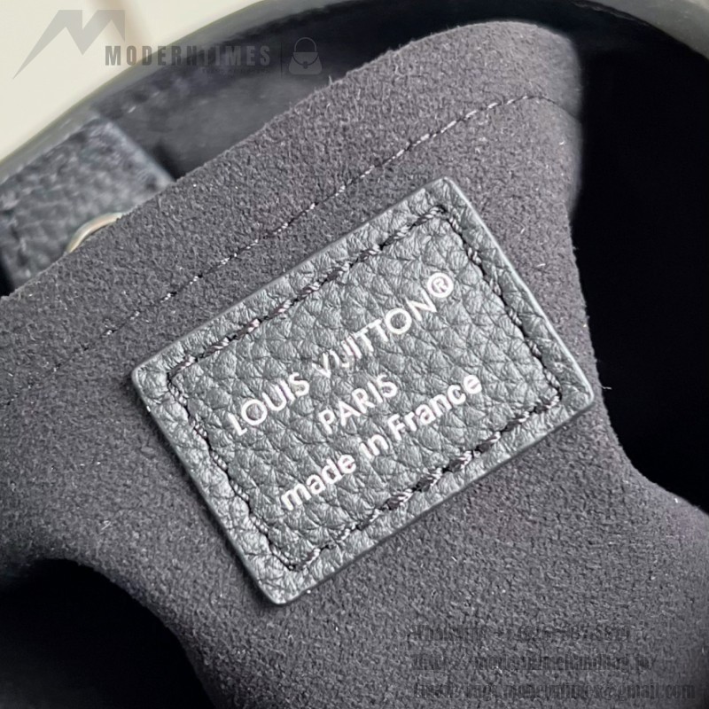 Louis Vuitton All Around Small Handbag Black Monogram Perforated Leather M28306 Crossbody Bag