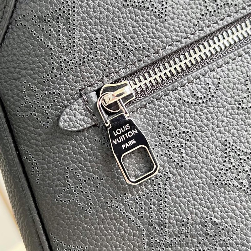 Louis Vuitton All Around Small Handbag Black Monogram Perforated Leather M28306 Crossbody Bag