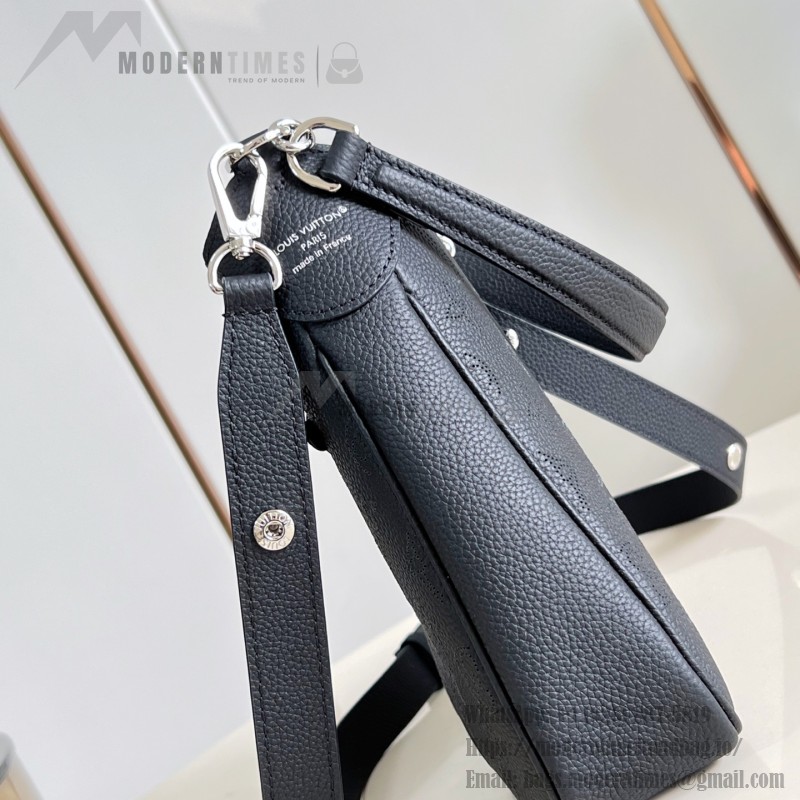 Louis Vuitton All Around Small Handbag Black Monogram Perforated Leather M28306 Crossbody Bag