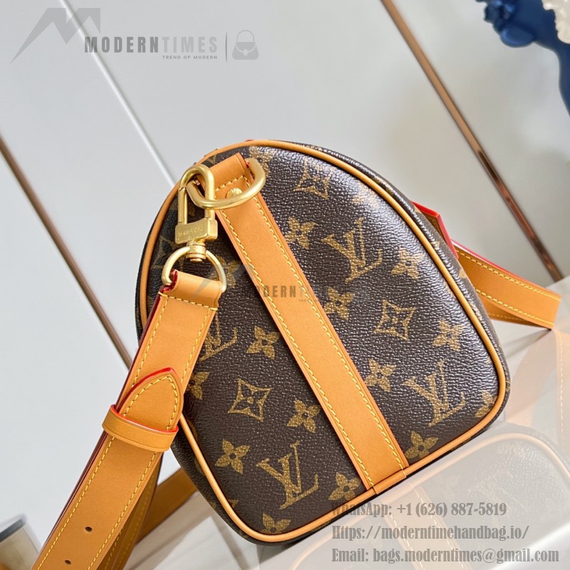 Louis Vuitton Needle Handbag M28116 Monogram Canvas Shoulder Bag with Leather Trim