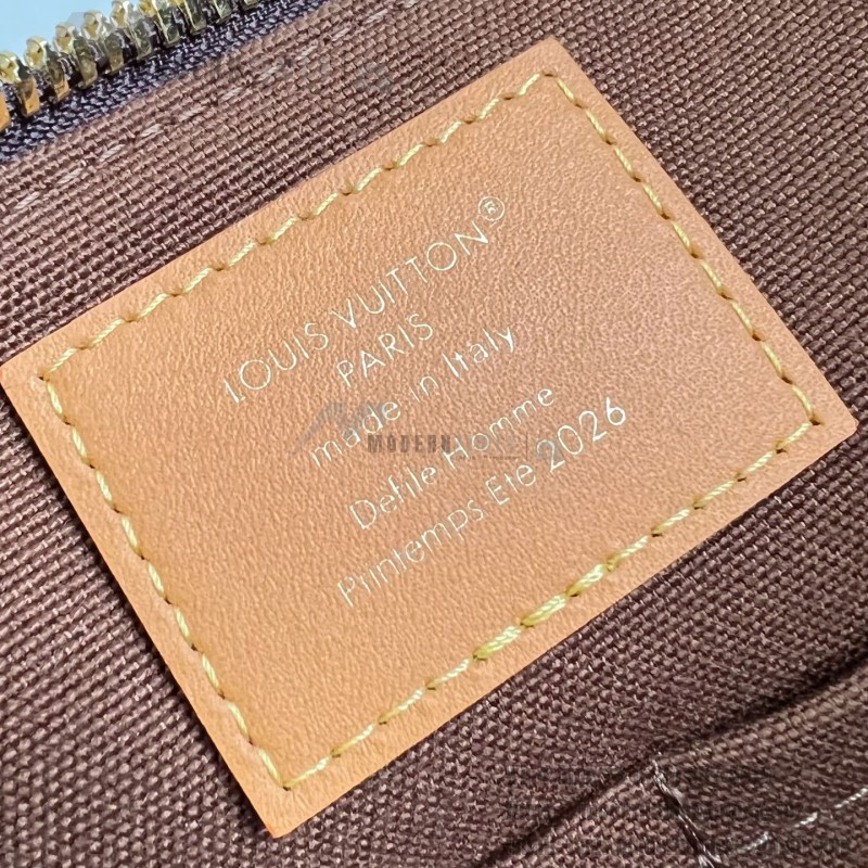 Louis Vuitton Needle Handbag M28116 Monogram Canvas Shoulder Bag with Leather Trim