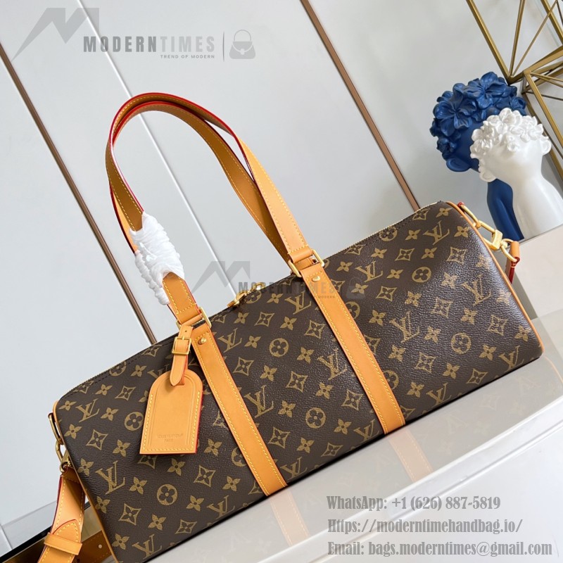 Louis Vuitton Needle Handbag M28116 Monogram Canvas Shoulder Bag with Leather Trim