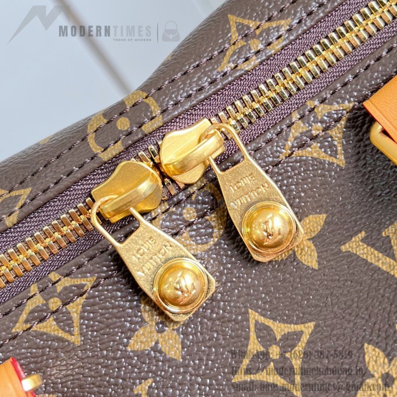 Louis Vuitton Needle Handbag M28116 Monogram Canvas Shoulder Bag with Leather Trim