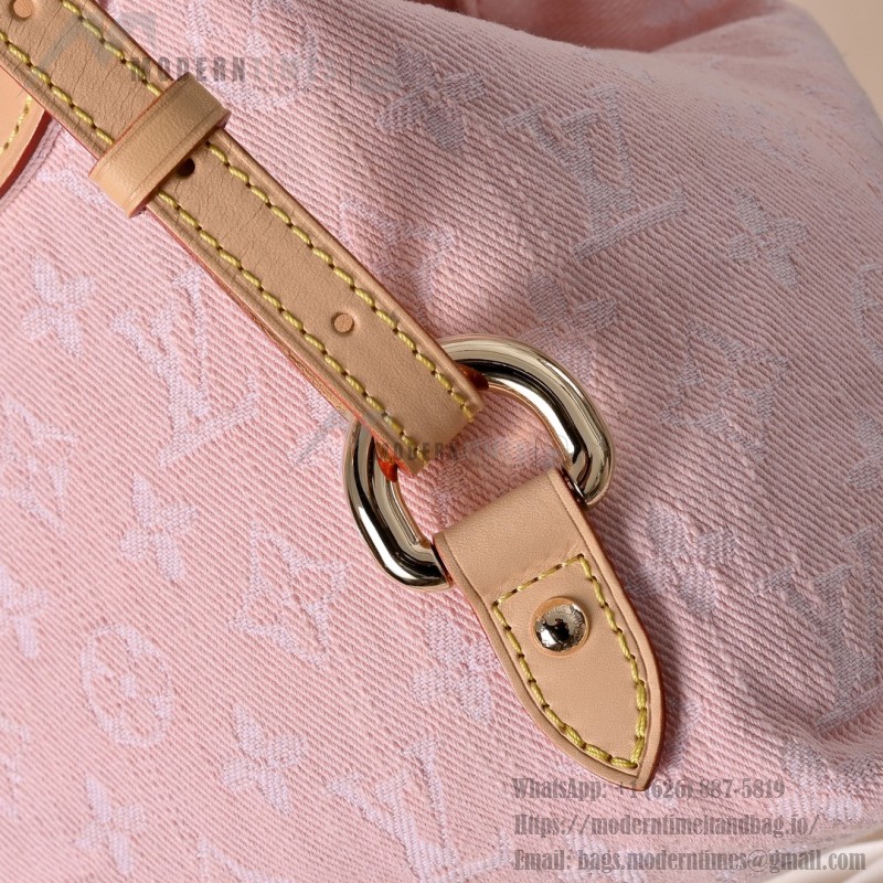 Louis Vuitton Venice Backpack M13031 Pink Monogram Denim Backpack with Front Pocket