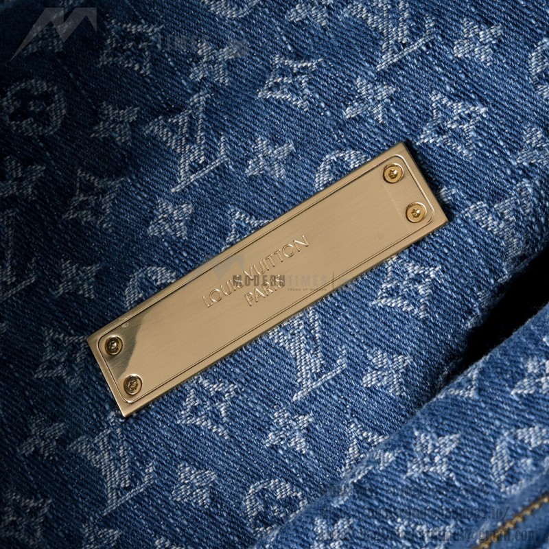 Louis Vuitton Dauphine Soft Large Handbag M13319 Monogram Denim with LV Logo Hardware