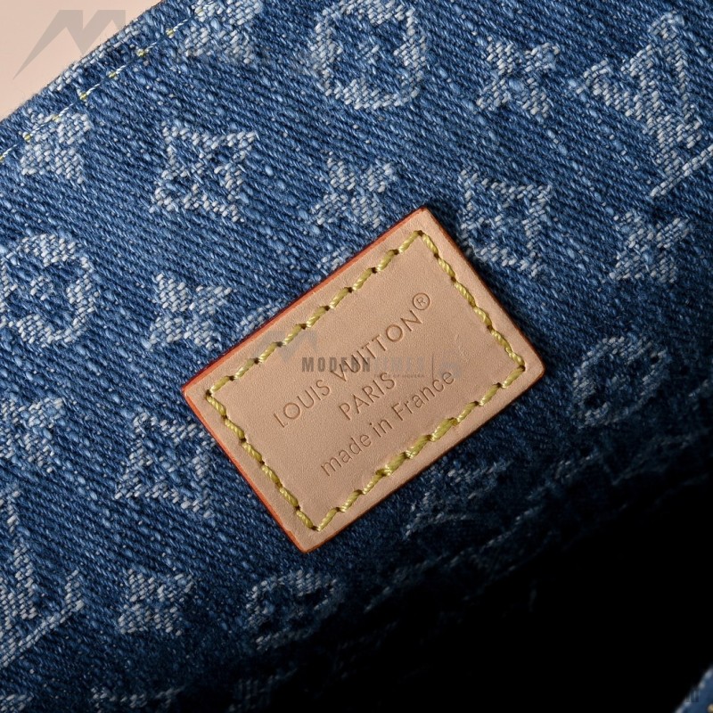 Louis Vuitton Dauphine Soft Large Handbag M13319 Monogram Denim with LV Logo Hardware