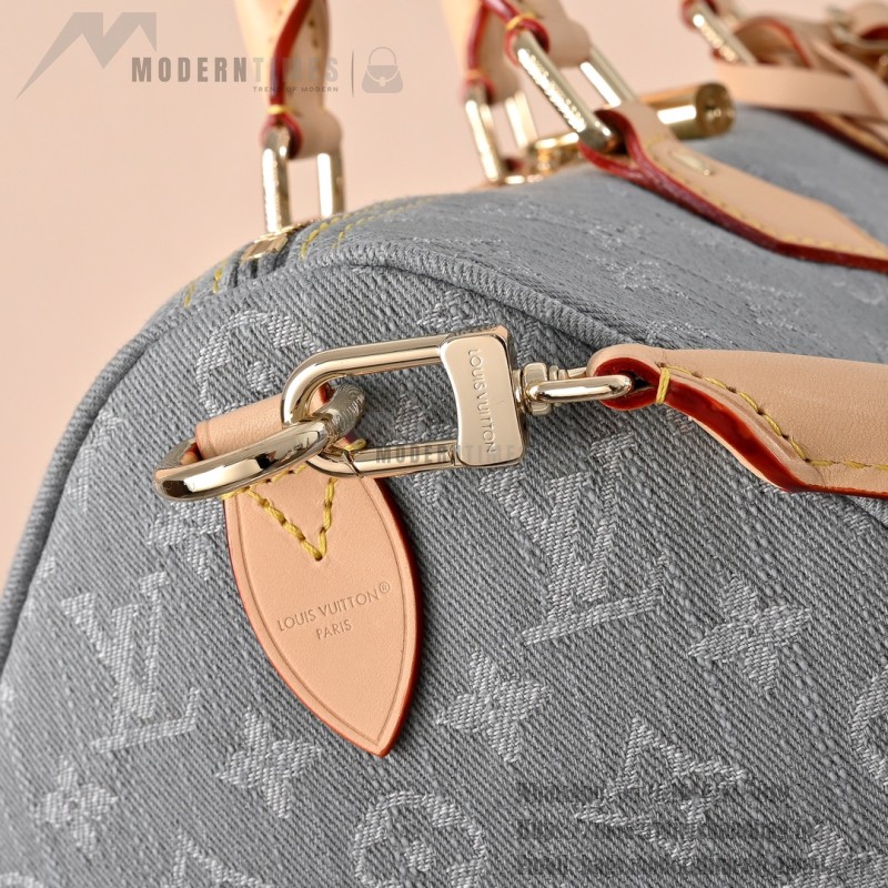 Louis Vuitton Speedy Soft 30 Monogram Denim Gray Blue M13344 Replica Handbag