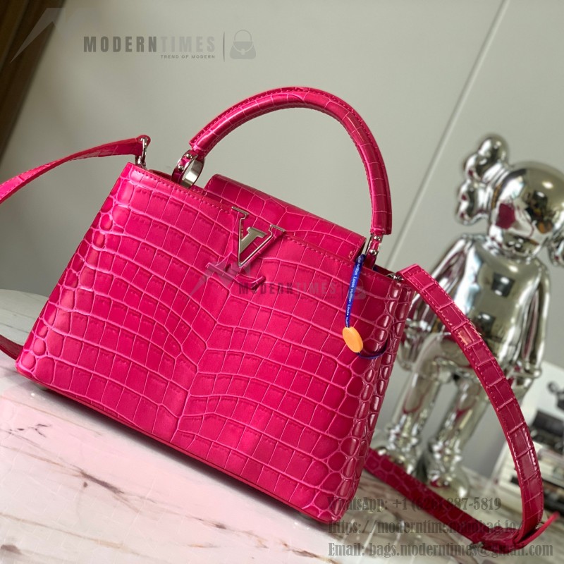 Louis Vuitton Capucines BB M92173 Light Plum Pink Taurillon Leather Handbag
