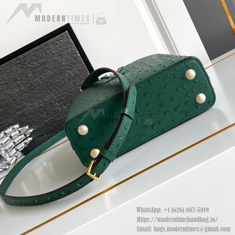 Louis Vuitton Capucines BB Custom Green Taurillon Leather Handbag M24713 M24714