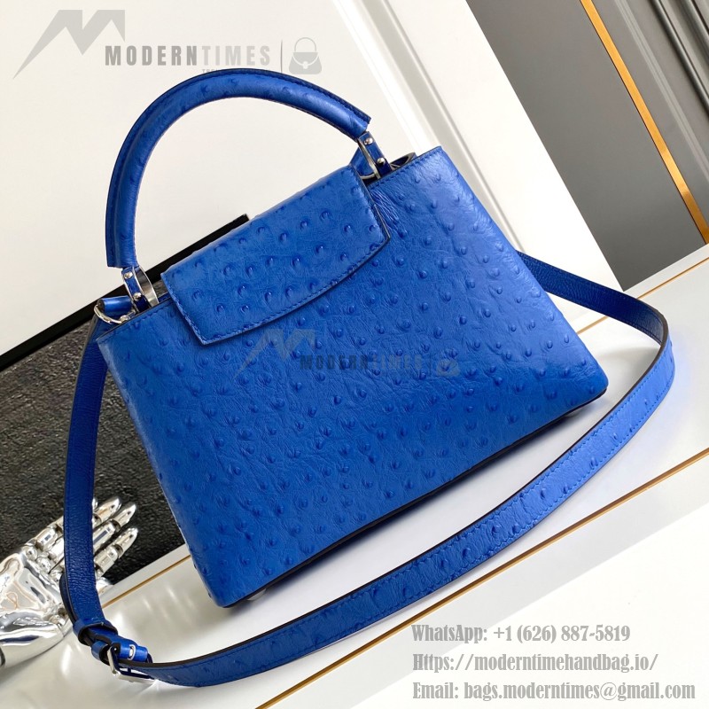 Louis Vuitton Capucines BB Custom Blue Taurillon Leather Handbag M24713 M24714