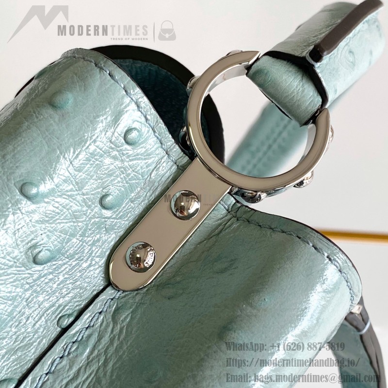 Louis Vuitton Capucines BB Light Blue Taurillon Leather Handbag M24713 M24714