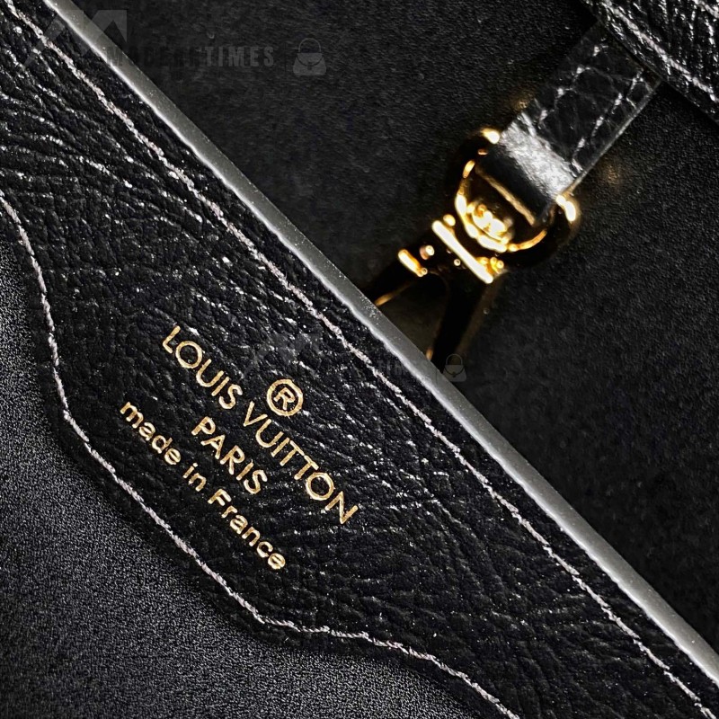 Louis Vuitton Capucines BB Black Custom Taurillon Leather Handbag M24713 M24714