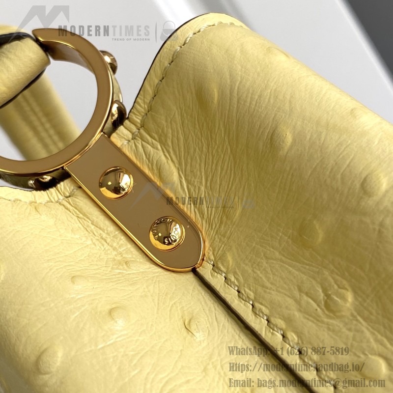 Louis Vuitton Capucines BB Yellow Custom Taurillon Leather Handbag M24713 M24714