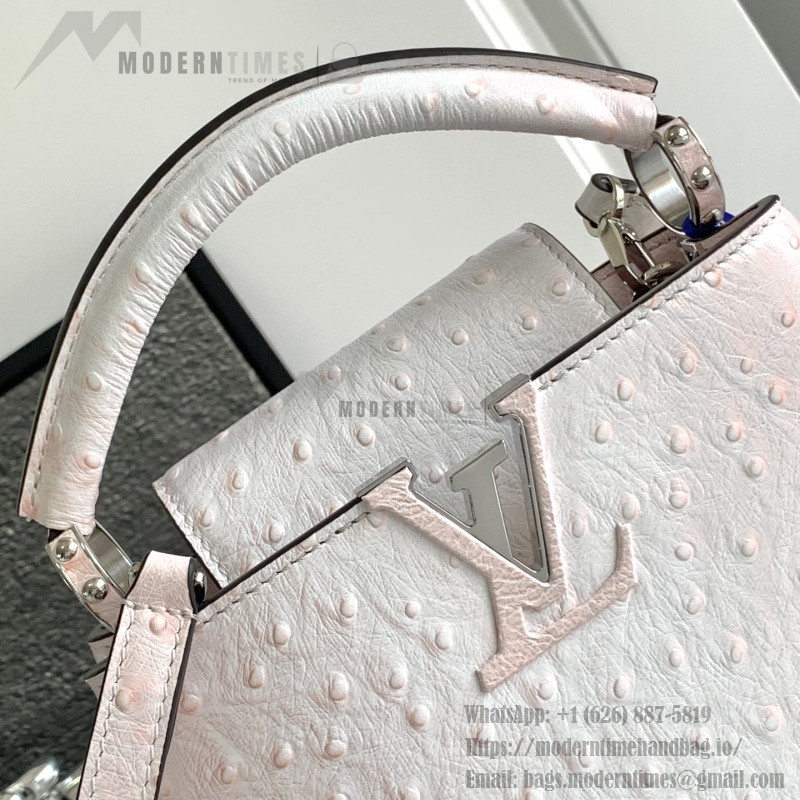 Louis Vuitton Capucines BB Gradient White Taurillon Leather Handbag M24713 M24714