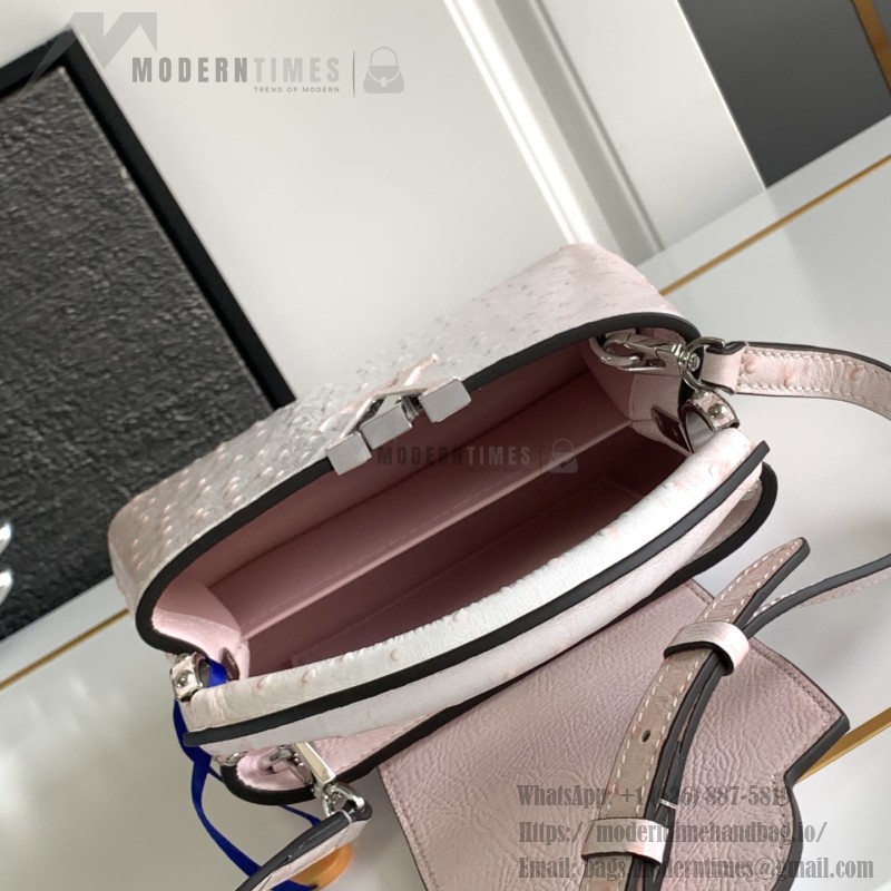 Louis Vuitton Capucines BB Gradient White Taurillon Leather Handbag M24713 M24714
