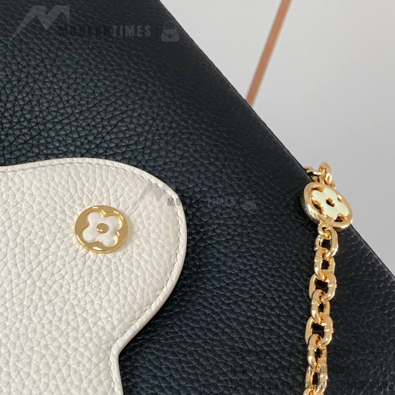 Louis Vuitton Capucines BB Black and Grey Handbag Custom M20844 M20845